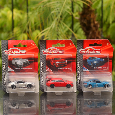 Set of 3 Licensed Diecast Super Cars [MJ 12] - Nissan GT-R, ALFA ROMEO, Peugeot