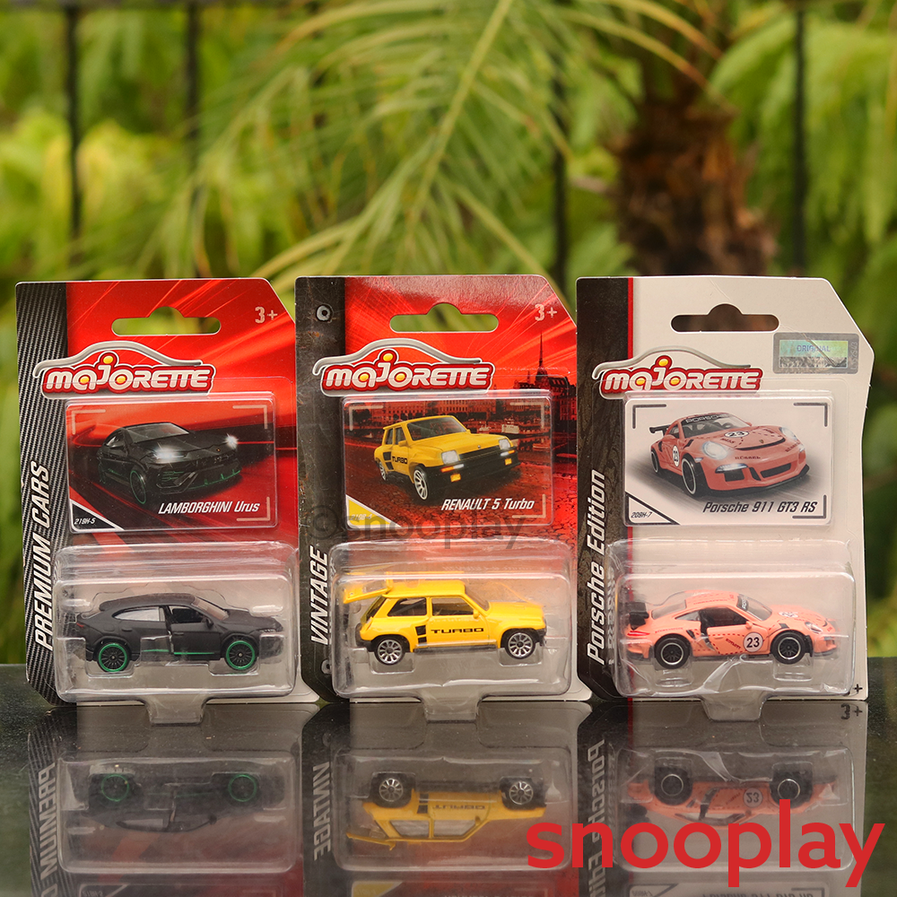 Set of 3 Licensed Diecast Super Cars [MJ 4] - Porsche 911, Lamborghini Urus, Renault 5 Turbo