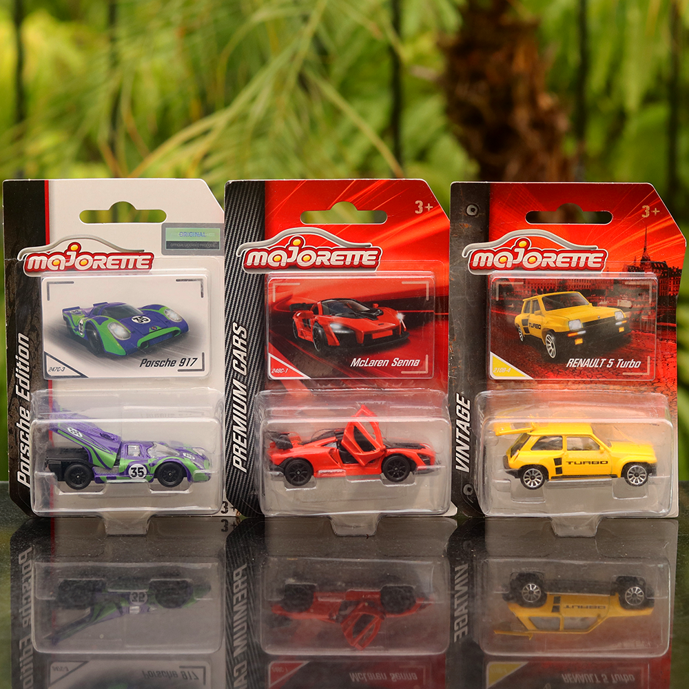 Set of 3 Licensed Diecast Super Cars [MJ 7] - McLaren Senna, Porsche 917, Renault 5 Turbo