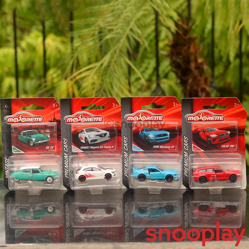 Set of 4 Licensed Diecast Super Cars [MJ 10] - Volvo V90, FORD Mustang, DS 19, Renault Megane