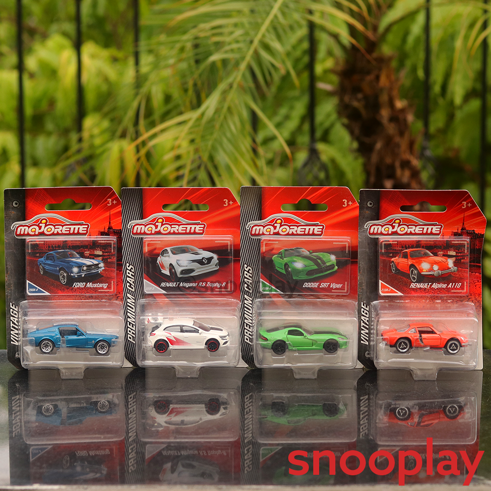 Set of 4 Licensed Diecast Super Cars [MJ 11] - Dodge SRT, FORD Mustang, Renault Alpine, Renault Megane