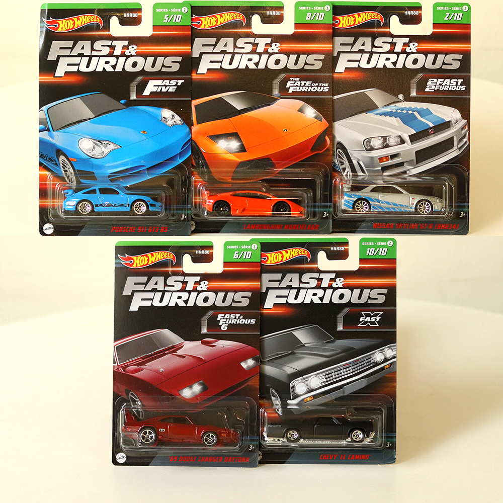 Set of 5 Hot Wheels Fast & Furious Cars [HW 79]