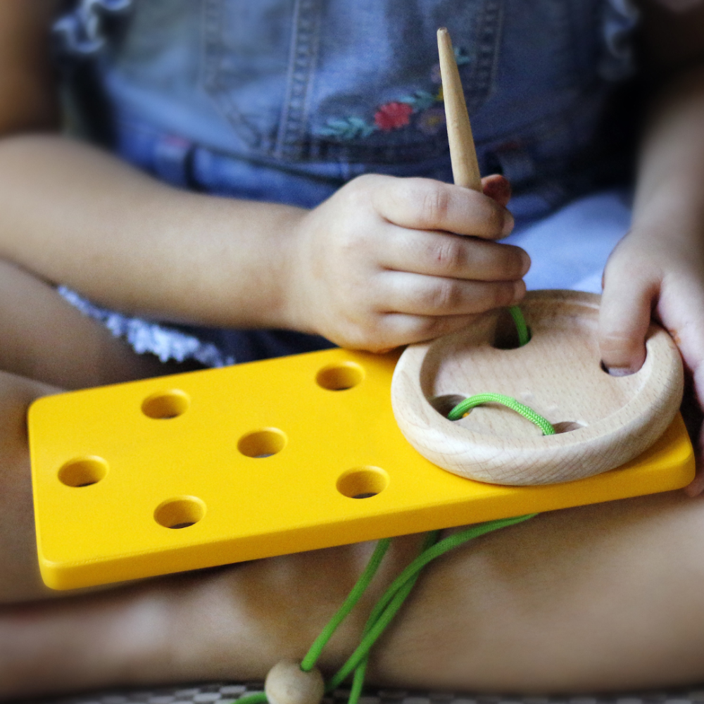 Sewing Toy - Wooden Stitch a Button