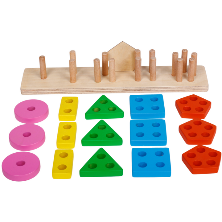 Shapes Stacker Toy - Learn 5 Shapes