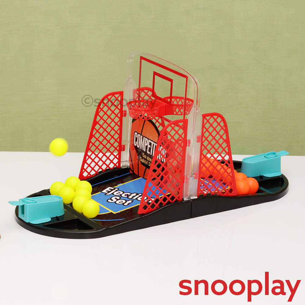 2 in 1 Mini Basketball & Line Up 4 Balls Shoot Contest Game | 2 Players (3-12 Years)