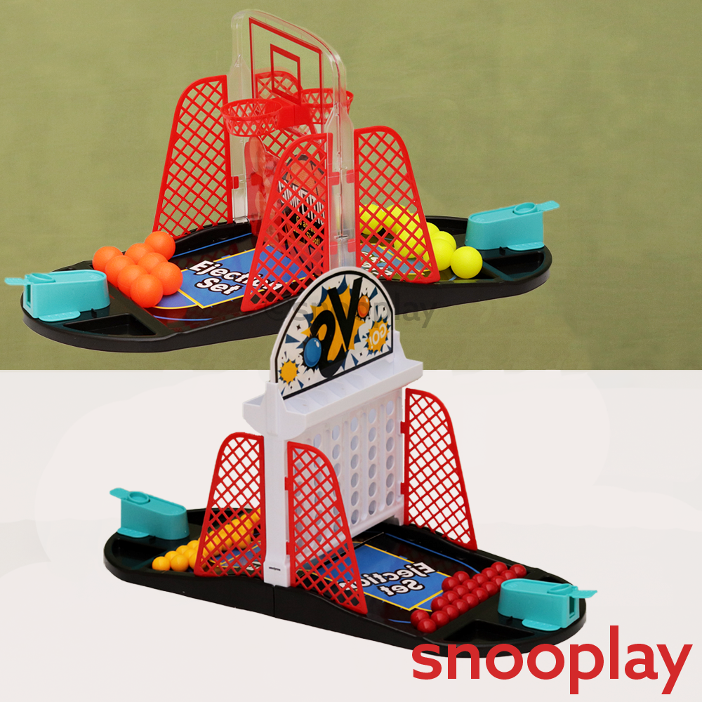 2 in 1 Mini Basketball & Line Up 4 Balls Shoot Contest Game | 2 Players (3-12 Years)