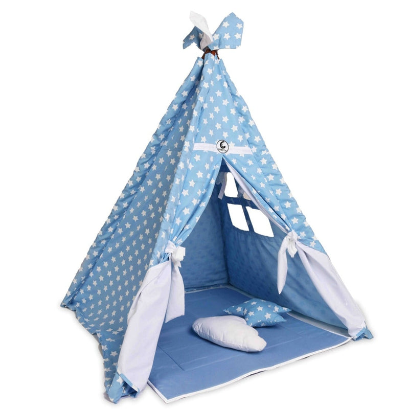 Teepee Tent Full Set - Baby Blue