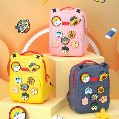 Silicone Eva Backpack With Brooches for Girls and Boys