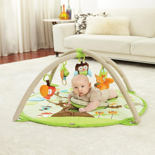 Skip Hop Treetop Friends Baby Activity Gym - Tummy Time, Overhead Play, Playmat | 17 Developmental Activities