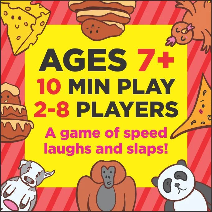 Adeloft Slapjack Nacho Cow Chicken Cheese Cake Card Game | Fast-Paced Family Party Game for Kids & Adults | Fun Travel Game