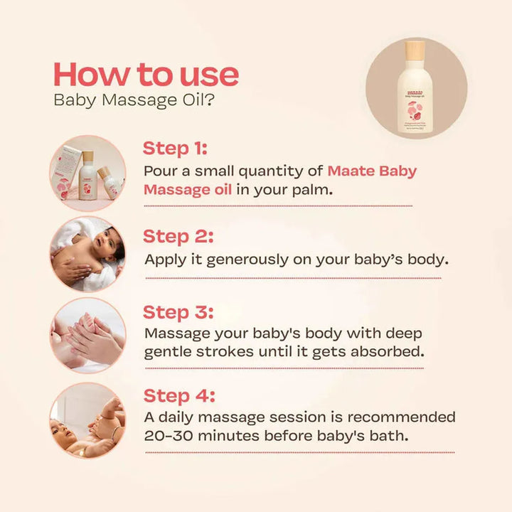 Maate 100% Natural Baby Massage Oil - 150 ML