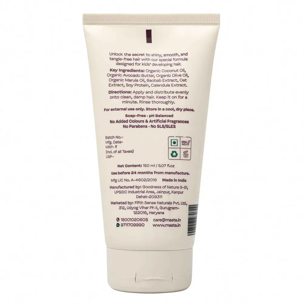 Maate Kids Conditioner - Naturally Nourish, Detangle, and Shine Kids' Hair - 150 ml