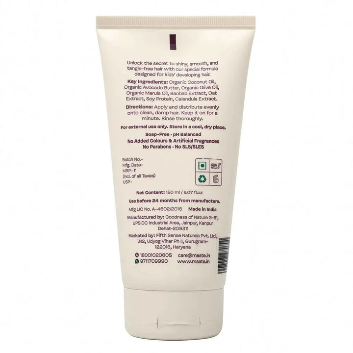 Maate Kids Conditioner - Naturally Nourish, Detangle, and Shine Kids' Hair - 150 ml