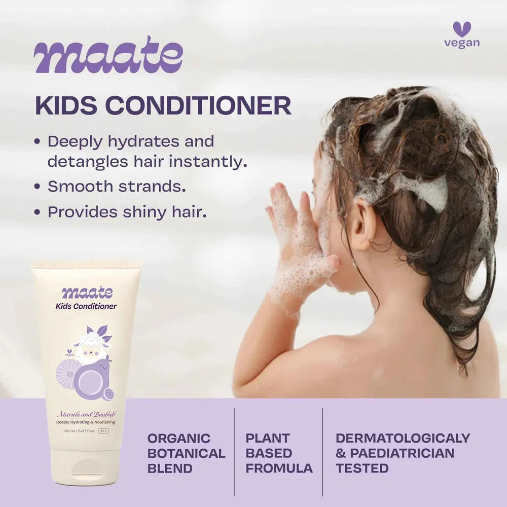 Maate Kids Conditioner - Naturally Nourish, Detangle, and Shine Kids' Hair - 150 ml