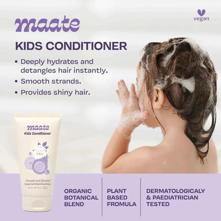 Maate Kids Conditioner - Naturally Nourish, Detangle, and Shine Kids' Hair - 150 ml