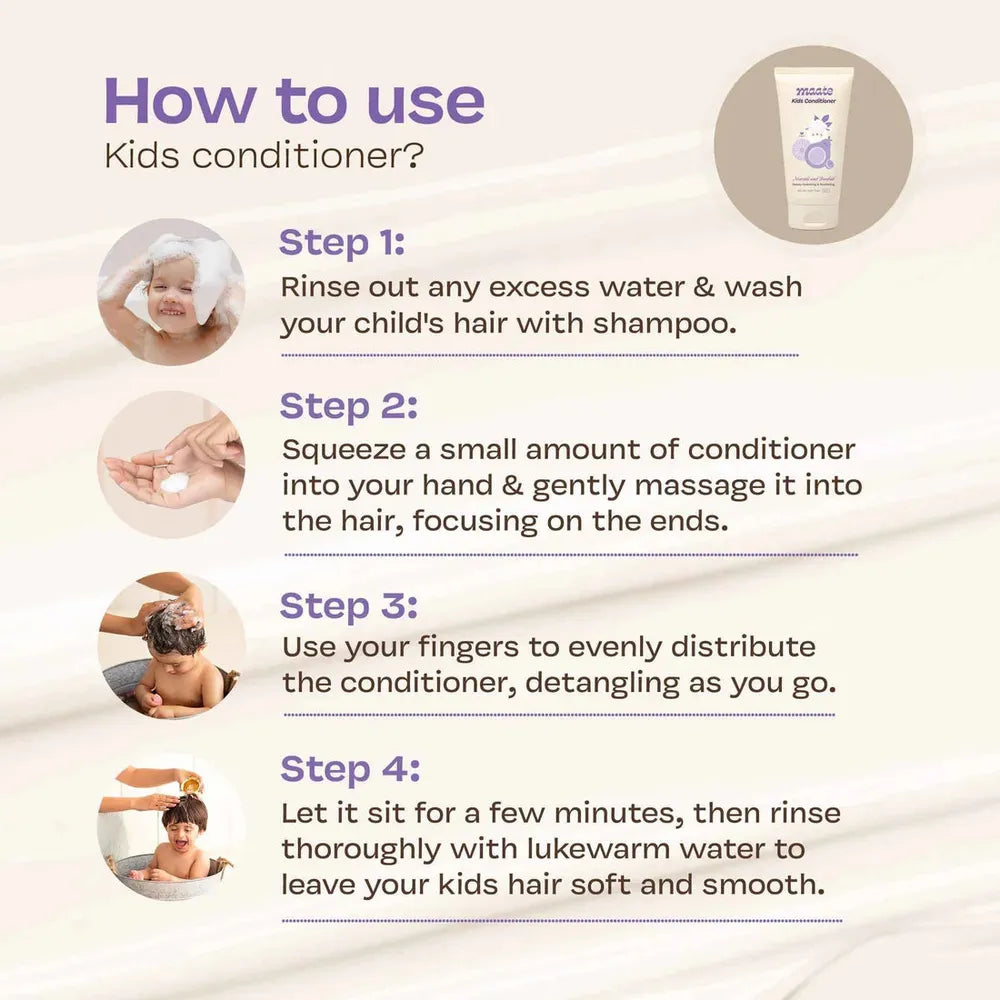 Maate Kids Conditioner - Naturally Nourish, Detangle, and Shine Kids' Hair - 150 ml