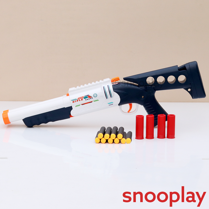 Play Run Double Barrel Dart Blaster - Realistic Shell Loading Action (8-12 Years)