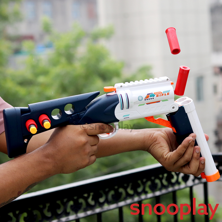 Play Run Double Barrel Dart Blaster - Realistic Shell Loading Action (8-12 Years)