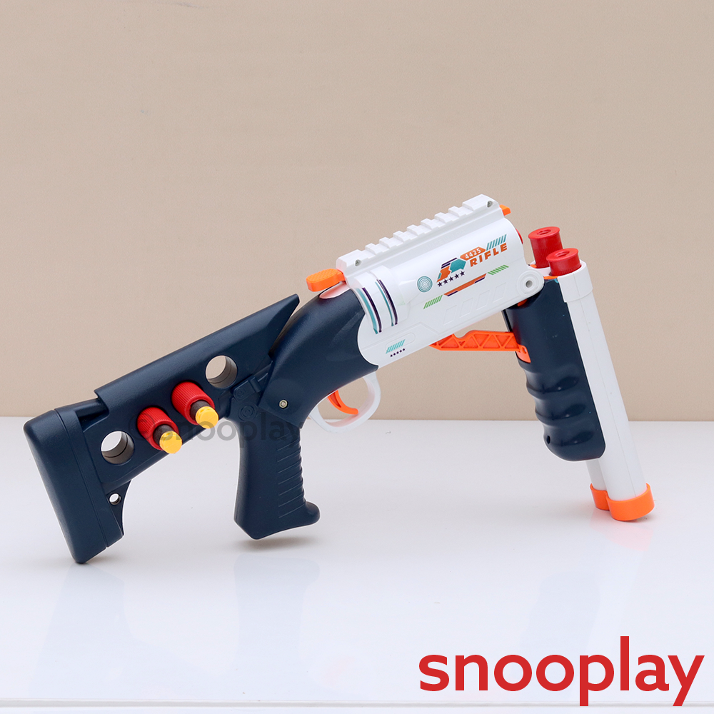 Play Run Double Barrel Dart Blaster - Realistic Shell Loading Action (8-12 Years)