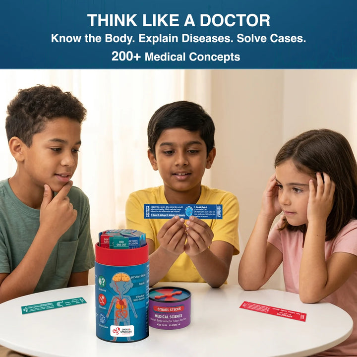 Chalk & Chuckles Smart Sticks Educational Game - Medical Science (7-14 Years)