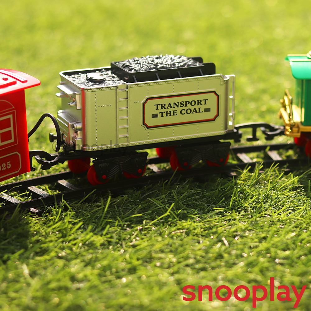 Smoke Engine Toy Train Trackset with Light & Sound - 12 Pieces (3-6 Years)