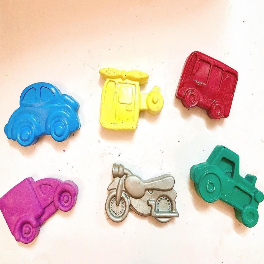 Jumbo Vehicles Crayons - Set of 6