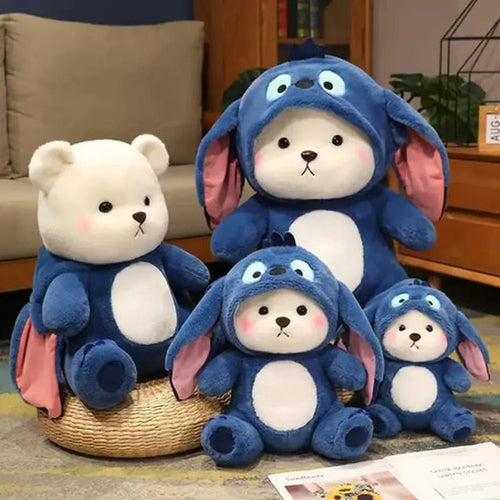 CuddleNest Blue Costume Teddy Bear Plush Toy - 30cm