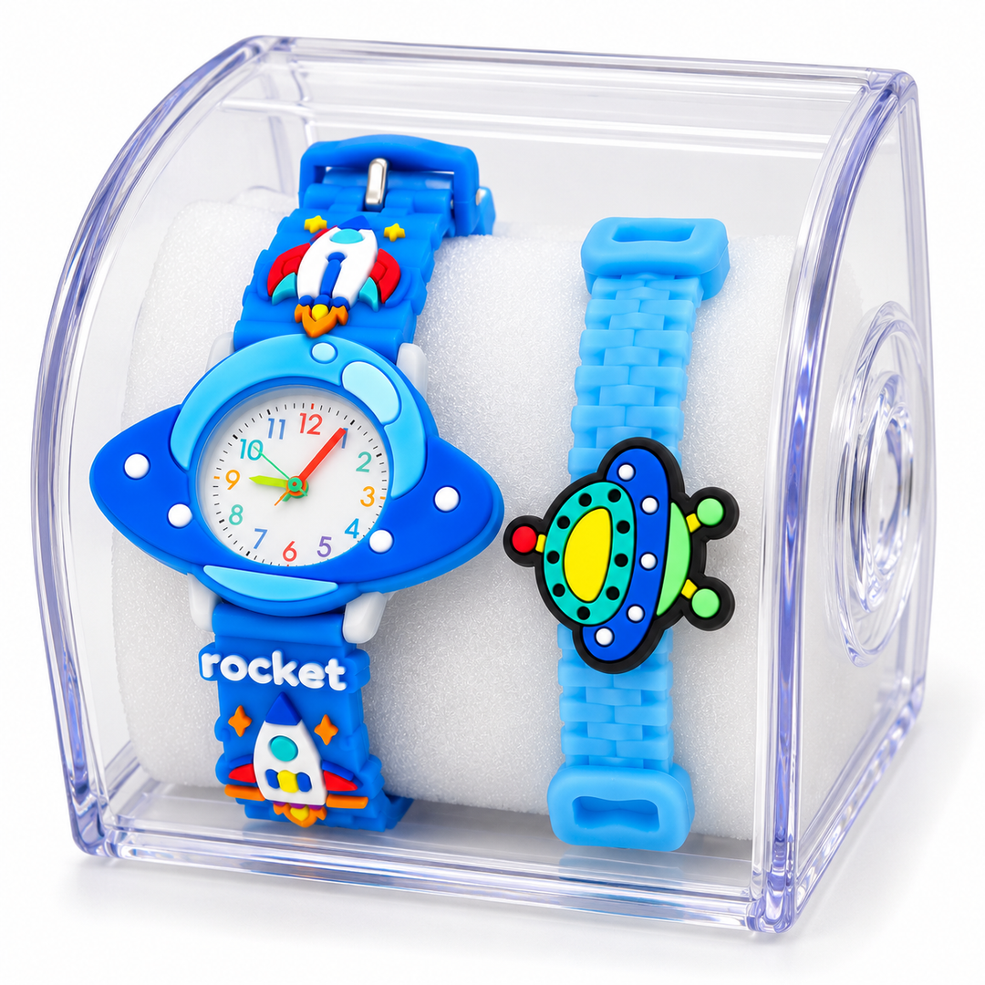 Rocket Theme Analog Watch for Kids | Wrist Watch with Comfortable Wrist Band