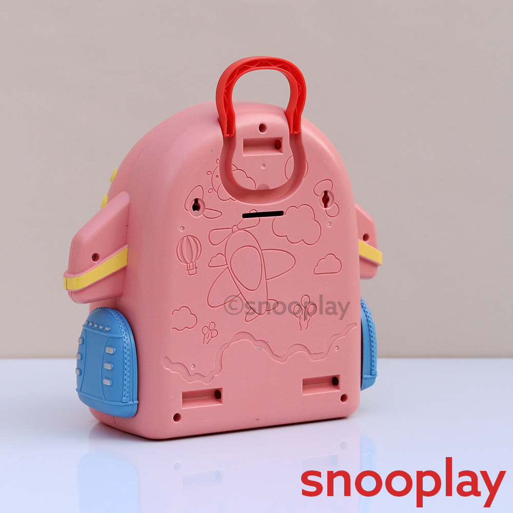 Aerospace Piggy Bank with Unlock Fingerprint & Password Protection, Light & Music Features (3-6 Years)