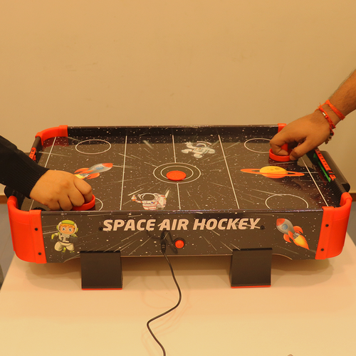 Simarr Space Air Hockey Set with 1 Charger, 2 Pucks & Paddles (5 Years Till Grown Ups)
