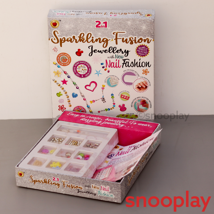 Applefun 'n' learn 2 In 1 DIY Sparkling Fusion Jewellery with New Nail Fashion (5-10 Years)