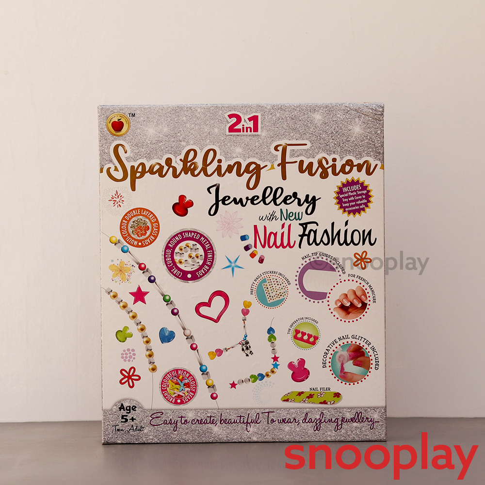 Applefun 'n' learn 2 In 1 DIY Sparkling Fusion Jewellery with New Nail Fashion (5-10 Years)