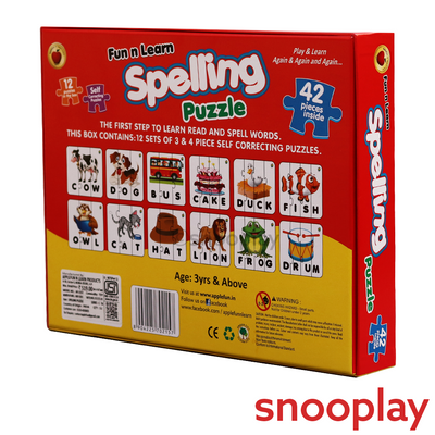 Fun n Learn Spelling Puzzle - 42 PCS