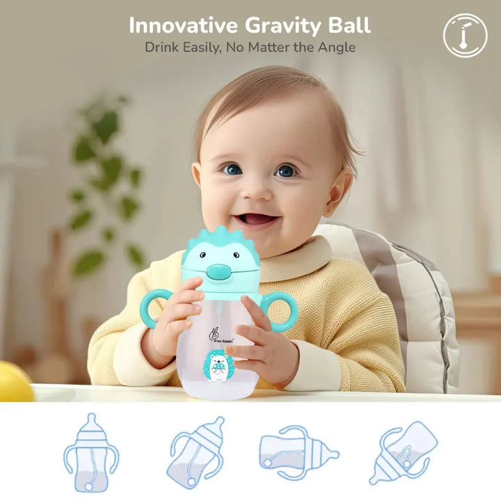 R for Rabbit Spikey Baby Straw Sipper Bottle - 320 ml