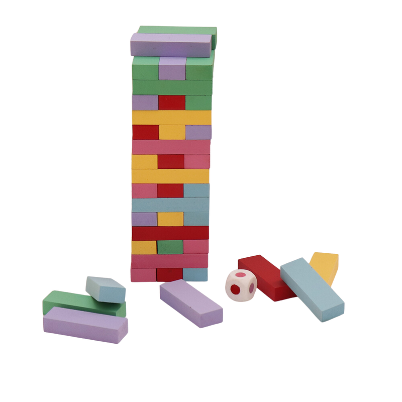 Stackeez Coloured Canister - Building Game (54 Pieces)