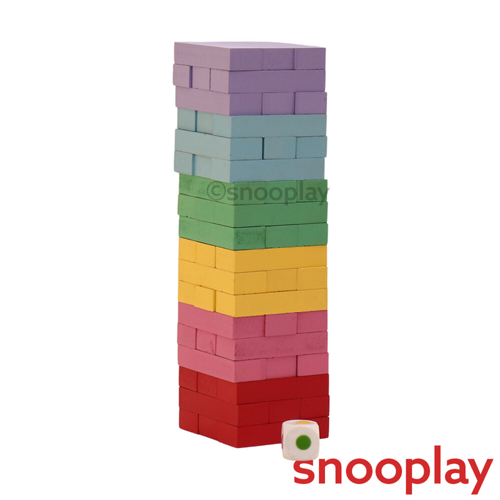 Stackeez Coloured Canister - Building Game (54 Pieces)