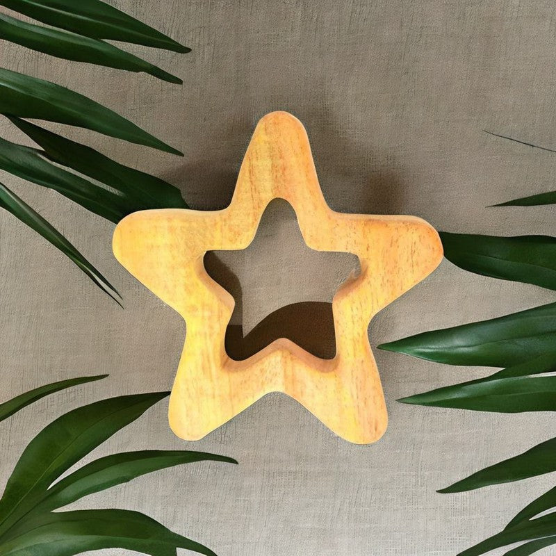 Eco-Friendly Neem Wood Star Teething Toy