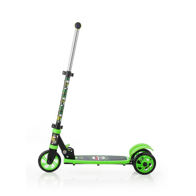 Street Rider: 3W scooter with metal chasis, plastic deck, chrome handle and foam grip (Green)