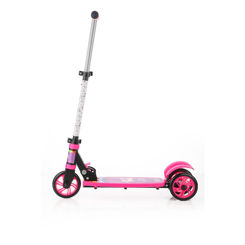 Street Rider: 3W scooter with metal chasis, plastic deck, chrome handle and foam grip (Pink)