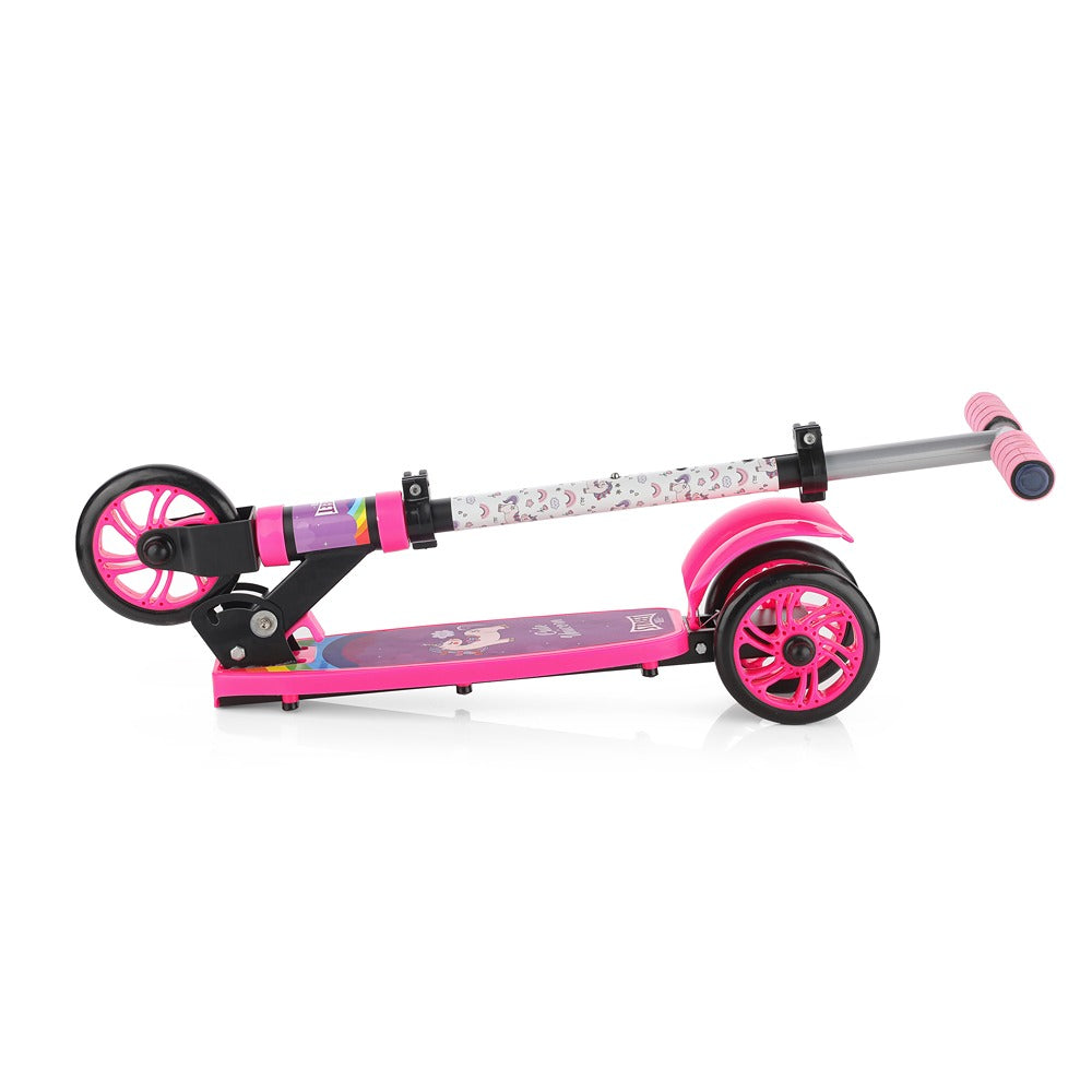 Street Rider: 3W scooter with metal chasis, plastic deck, chrome handle and foam grip (Pink)