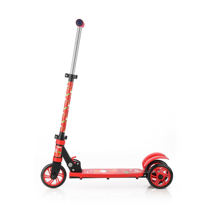 Street Rider: 3W scooter with metal chasis, plastic deck, chrome handle and foam grip (Red)