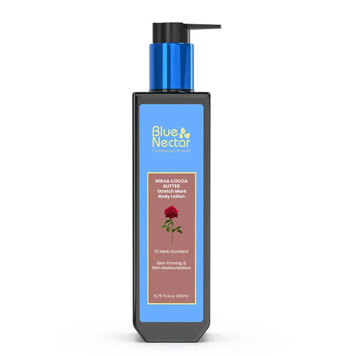 Blue Nectar Niraa Cocoa Butter Stretch Mark Removal Cream Body Lotion (12 Herbs) - 200ml