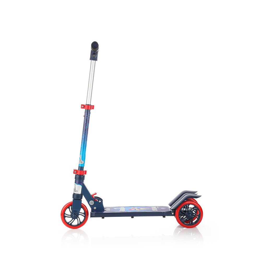 Sturdy: 3W scooter with metal chasis, plastic deck, aluminium handle and foam grip (Blue)