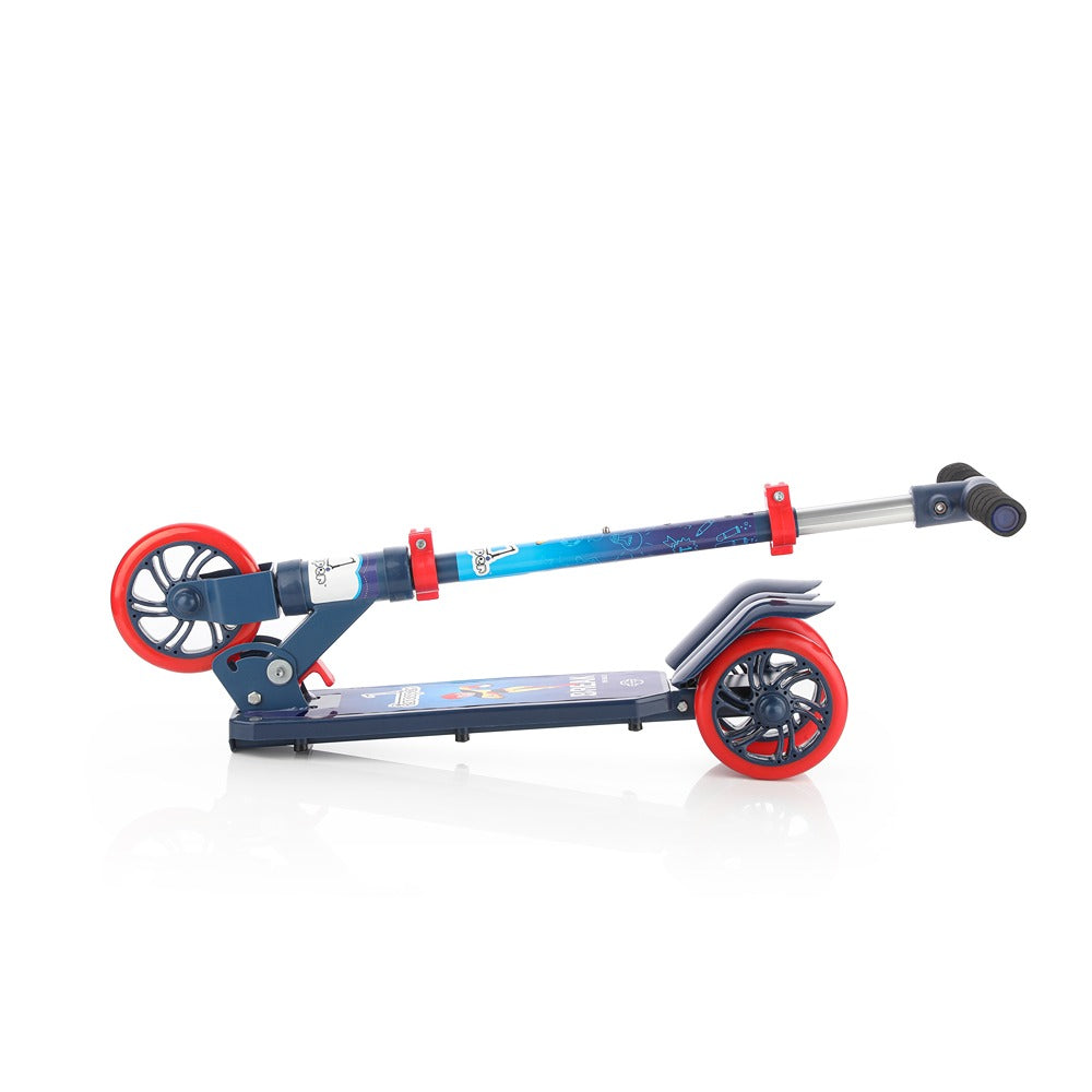 Sturdy: 3W scooter with metal chasis, plastic deck, aluminium handle and foam grip (Blue)