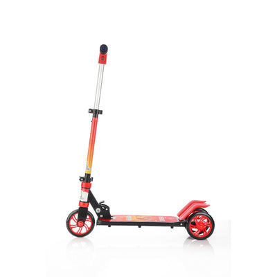 Sturdy: 3W scooter with metal chasis, plastic deck, aluminium handle and foam grip (Orange)