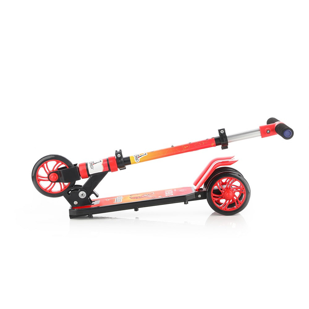 Sturdy: 3W scooter with metal chasis, plastic deck, aluminium handle and foam grip (Orange)