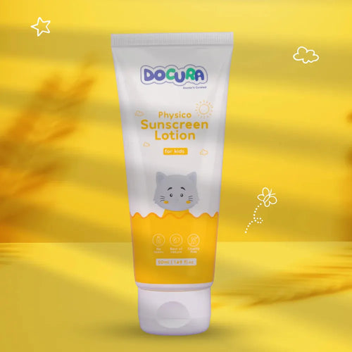 Docura Physico Sunscreen Lotion for Kids | SPF 50 (50ml)