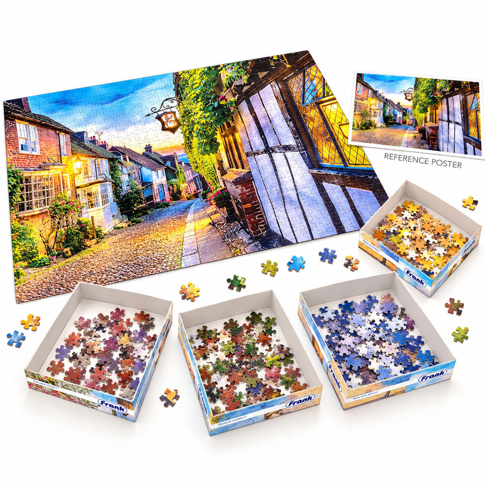 Frank 1000-Piece Cobbled Street Jigsaw Puzzle for Adults & Kids