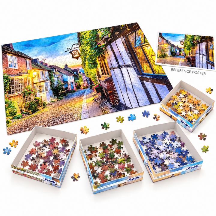 Frank 1000-Piece Cobbled Street Jigsaw Puzzle for Adults & Kids