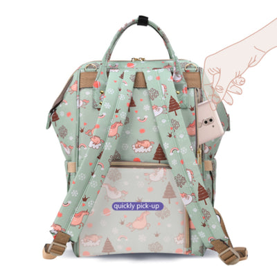 Diaper Bags - Green Dream Sky